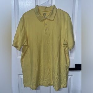 Croft & Barrow Easy Care Men's XL Yellow Polo Short Sleeve Shirt Cotton B